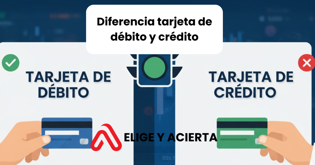 diferencia entre tarjeta de credito y debito